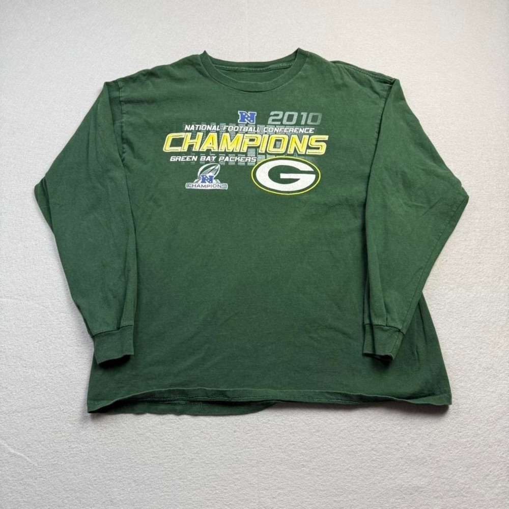 Green Bay Packers 2010 NFC Champions Long Sleeve Shirt NFL Vintage
